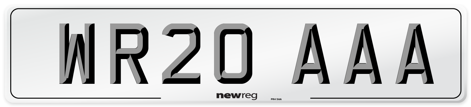 WR20 AAA Number Plate from New Reg